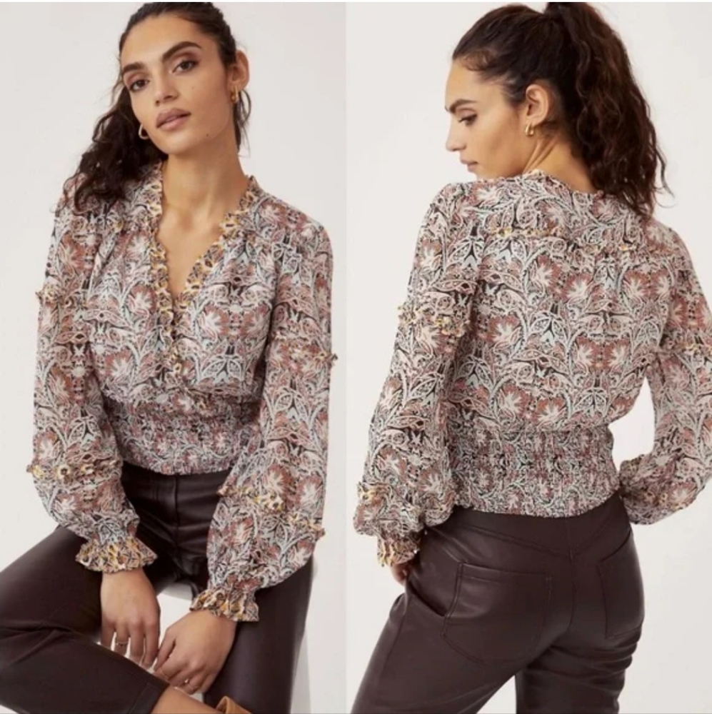 🆕 Anthropologie Floral Print Women's Top. NWT